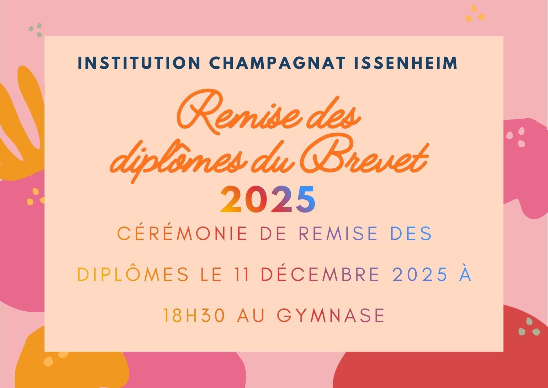 Remise des Diplômes du Brevet