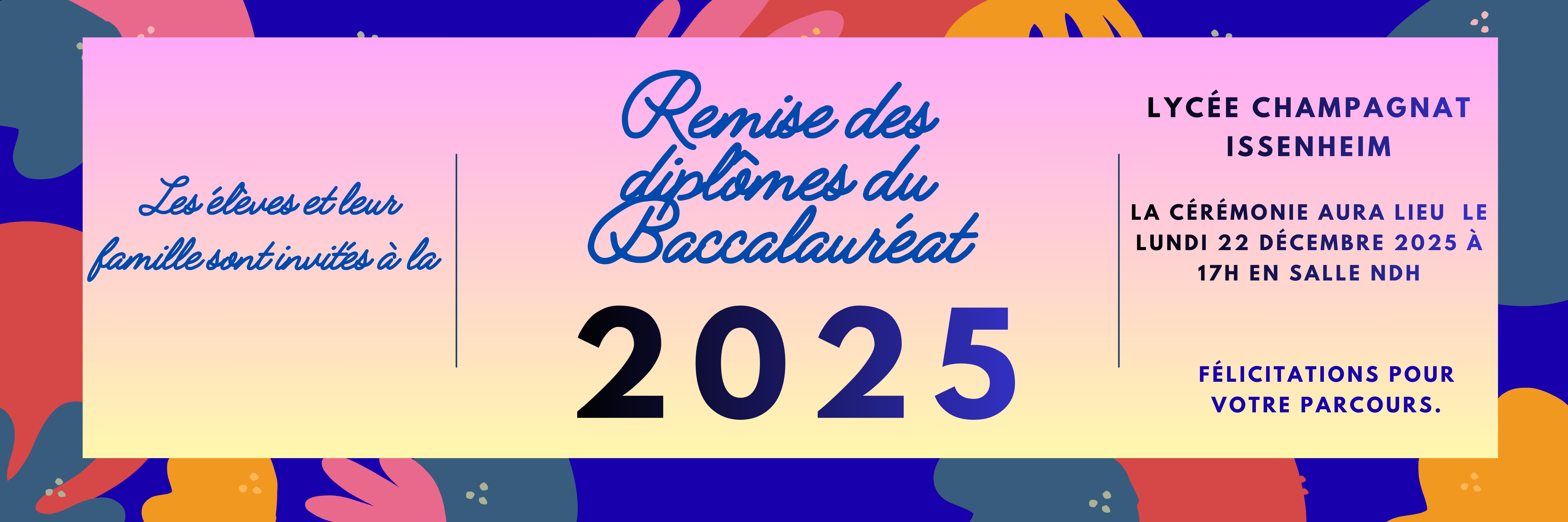 Remise des diplômes du baccalauréat