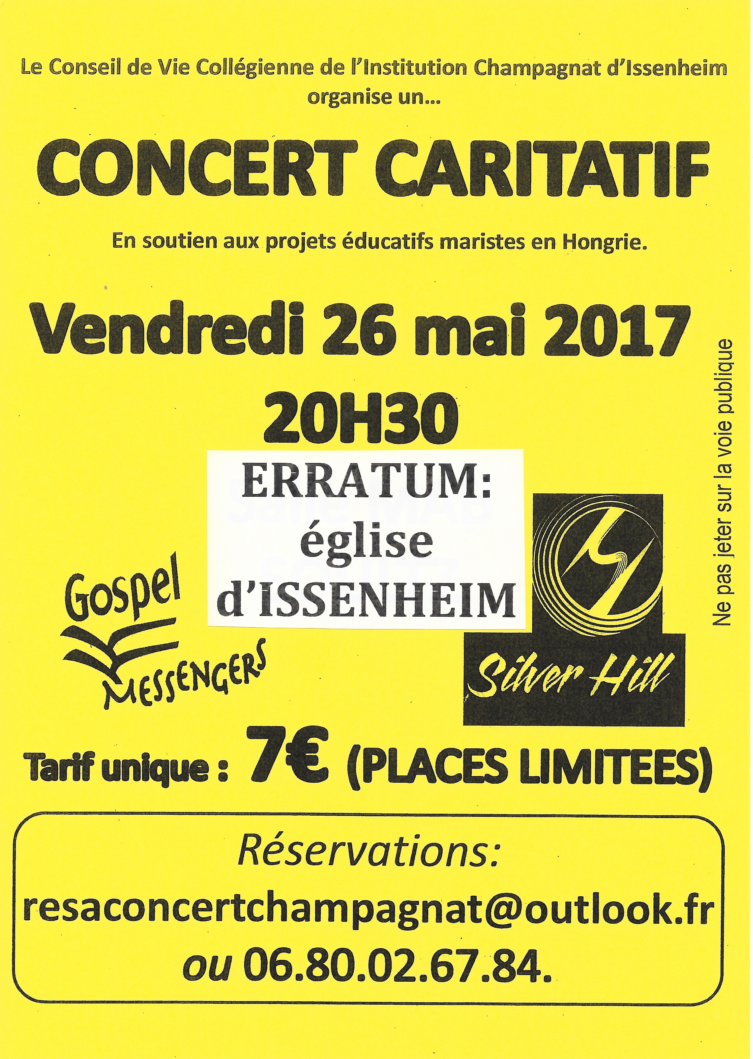 Le Concert Caritatif aura lieu à l'Eglise d'Issenheim
