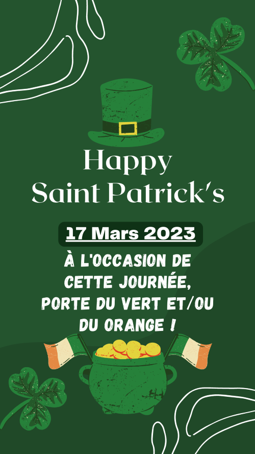Saint Patrick le 17 mars 2023