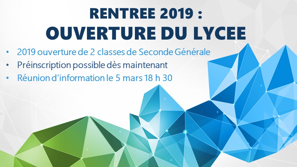 Réunion Lycée à 18 h 30