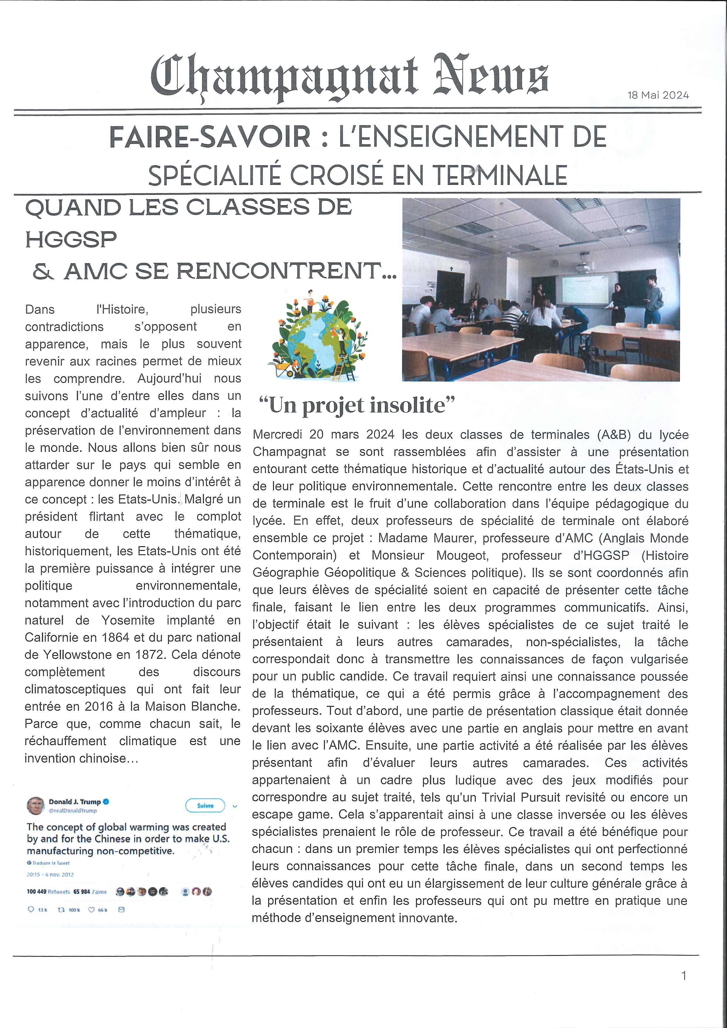 Champagnat news des lycéens