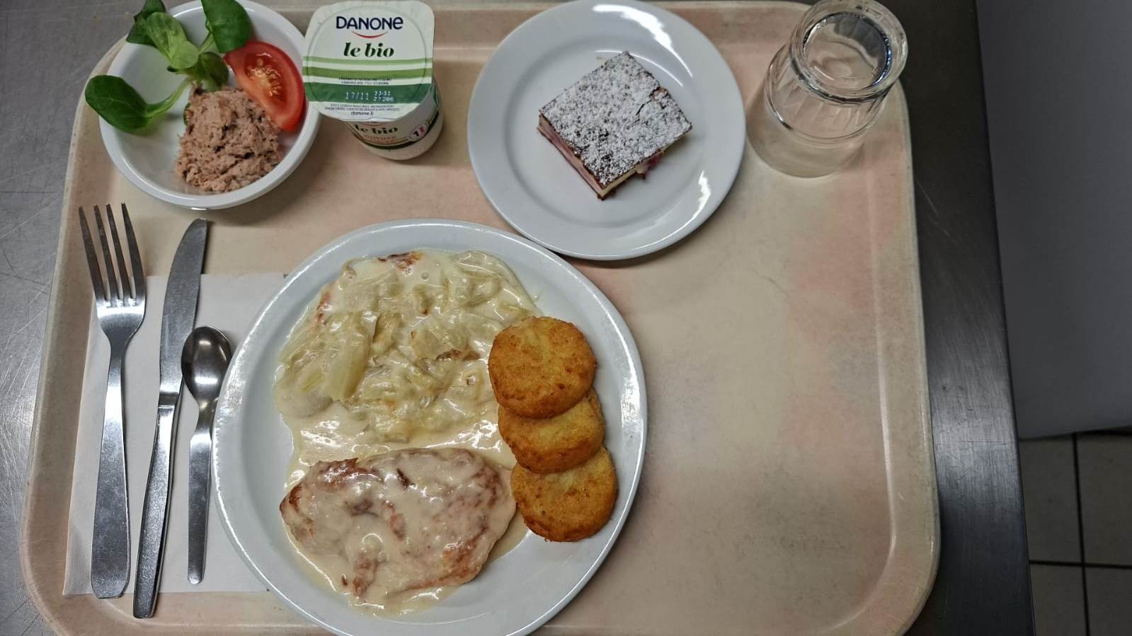 Plateau type repas du jour