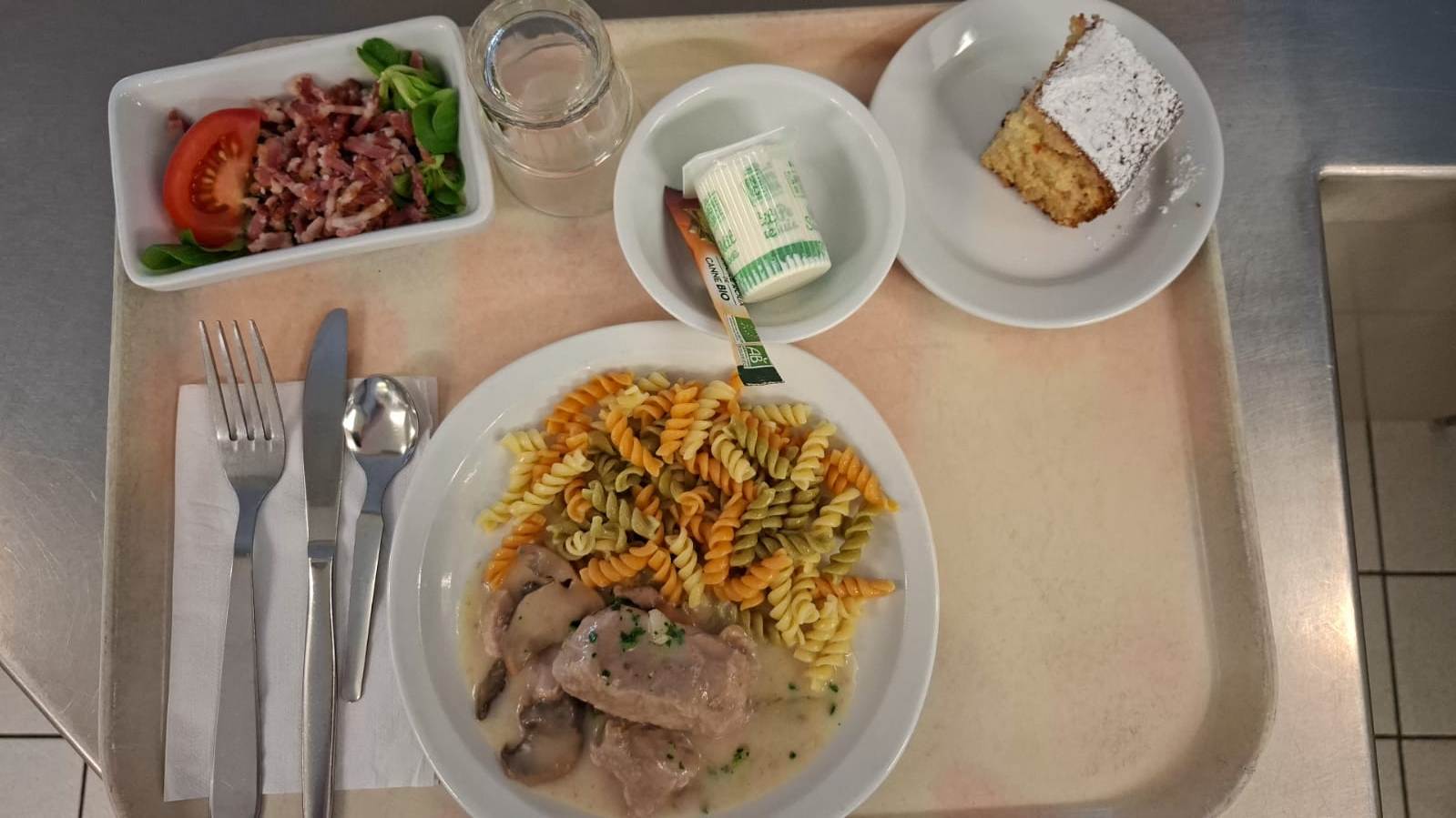 Plateau type repas du jour