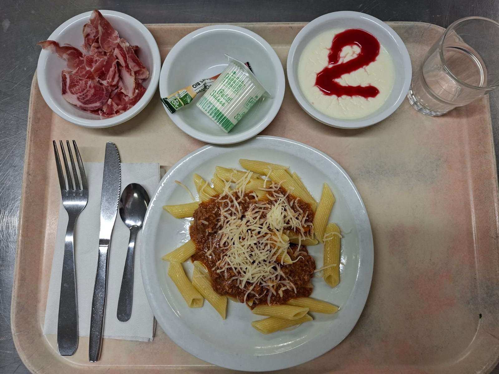 Plateau type repas du jour