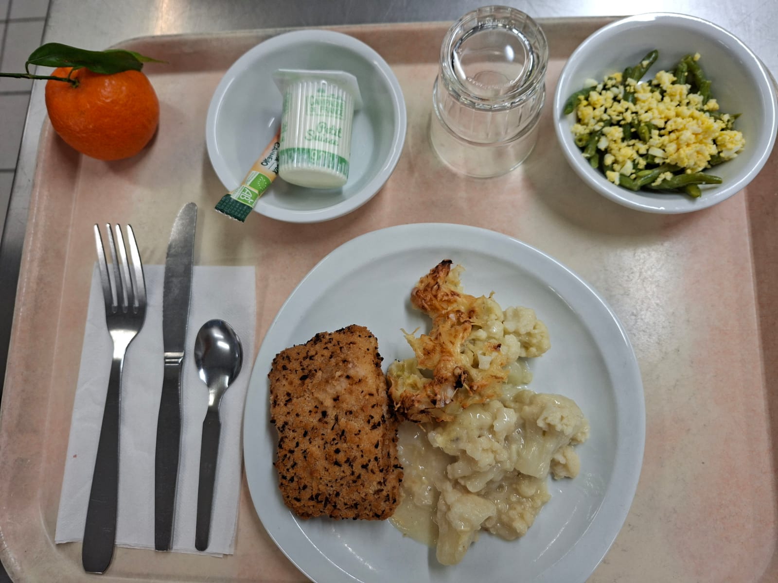 Plateau type repas du jour
