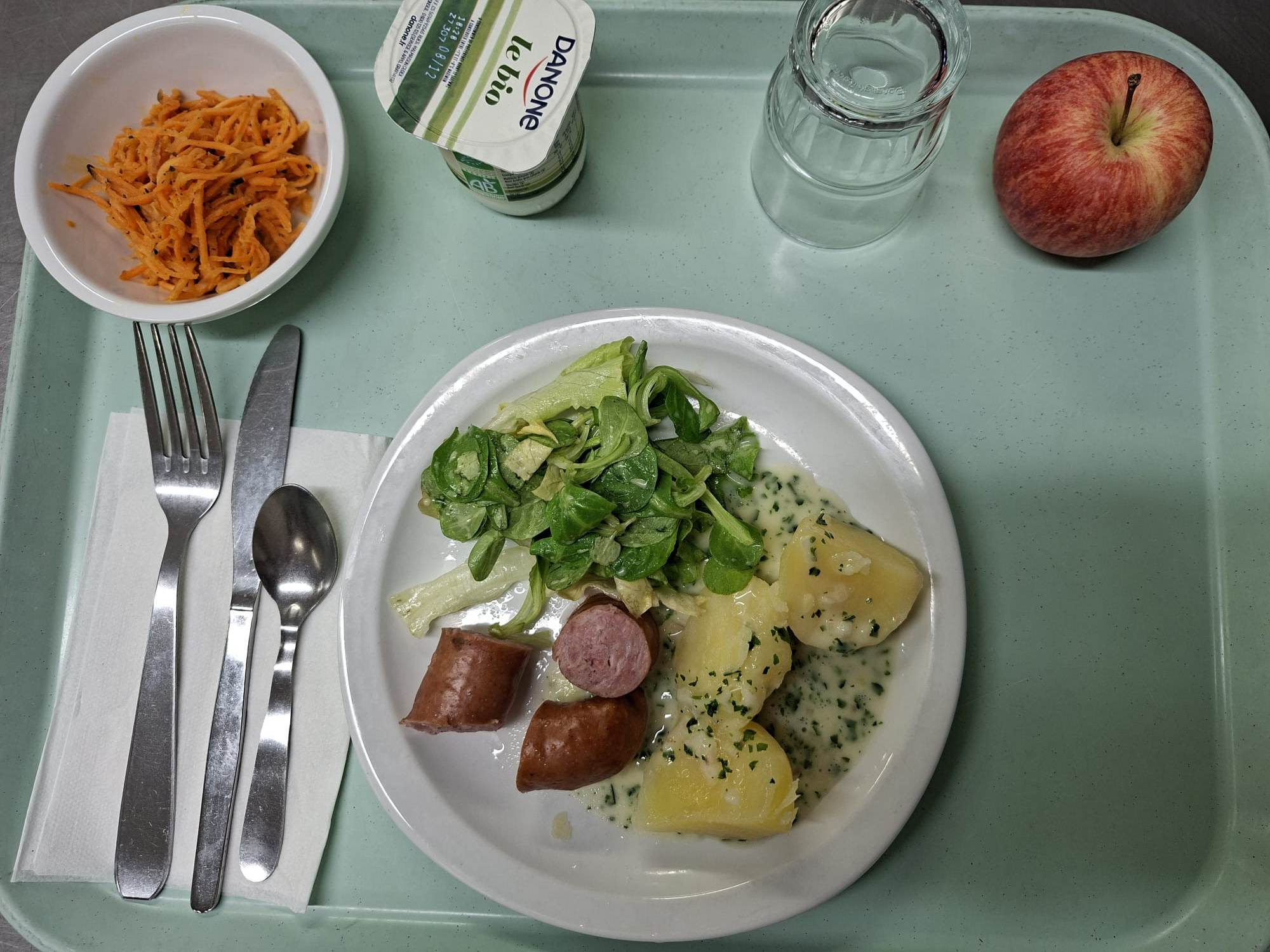 Plateau type repas du jour