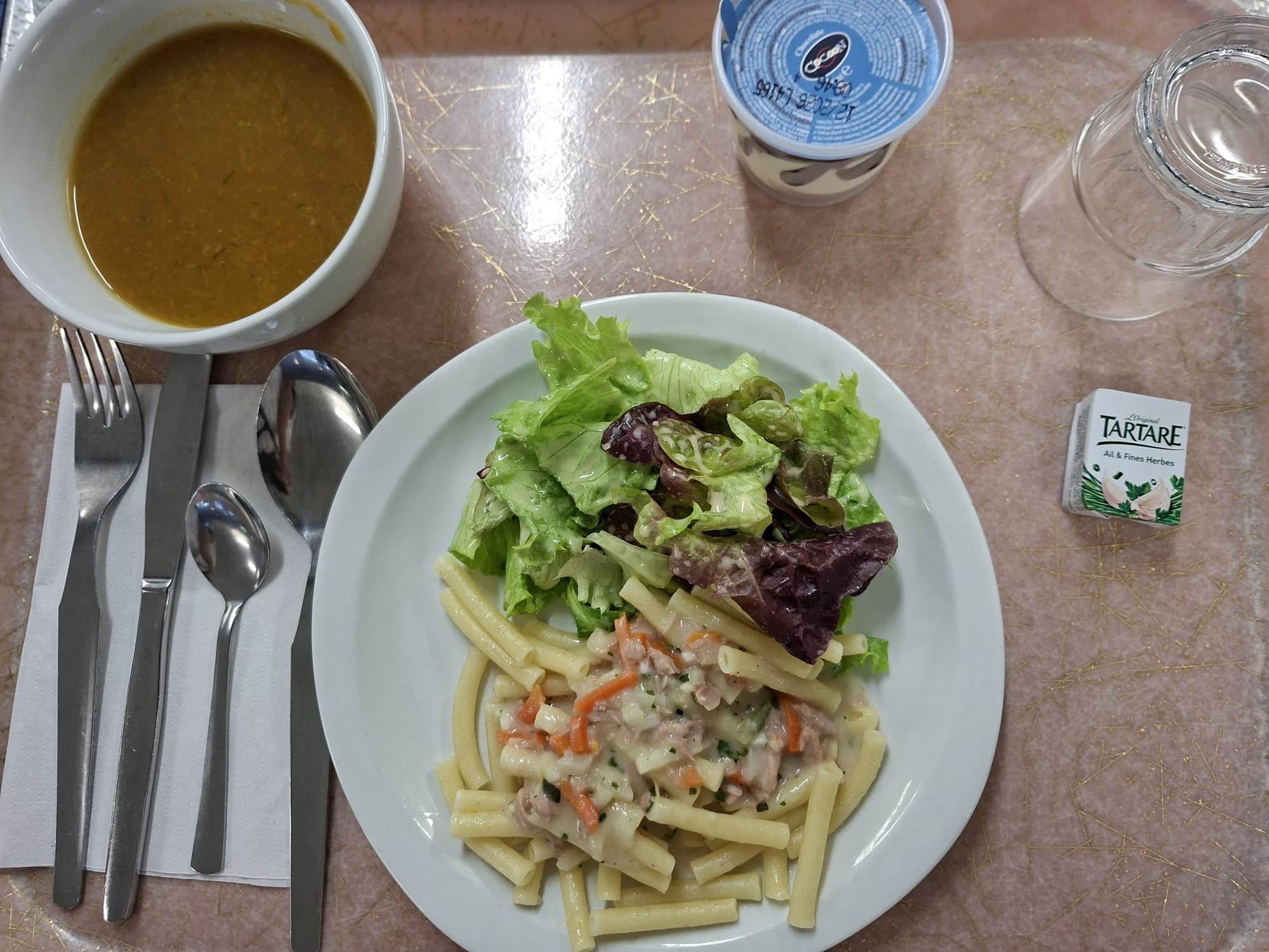 Plateau type repas du jour