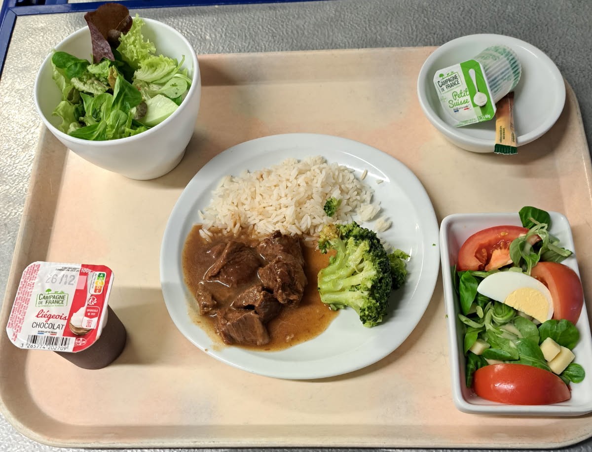 Plateau repas du 08 décembre  2025