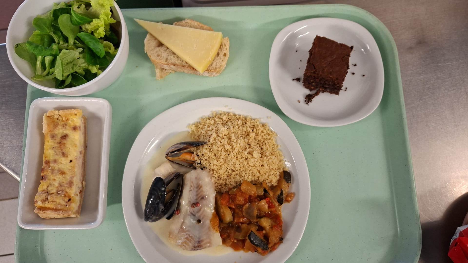 Plateau type repas du jour