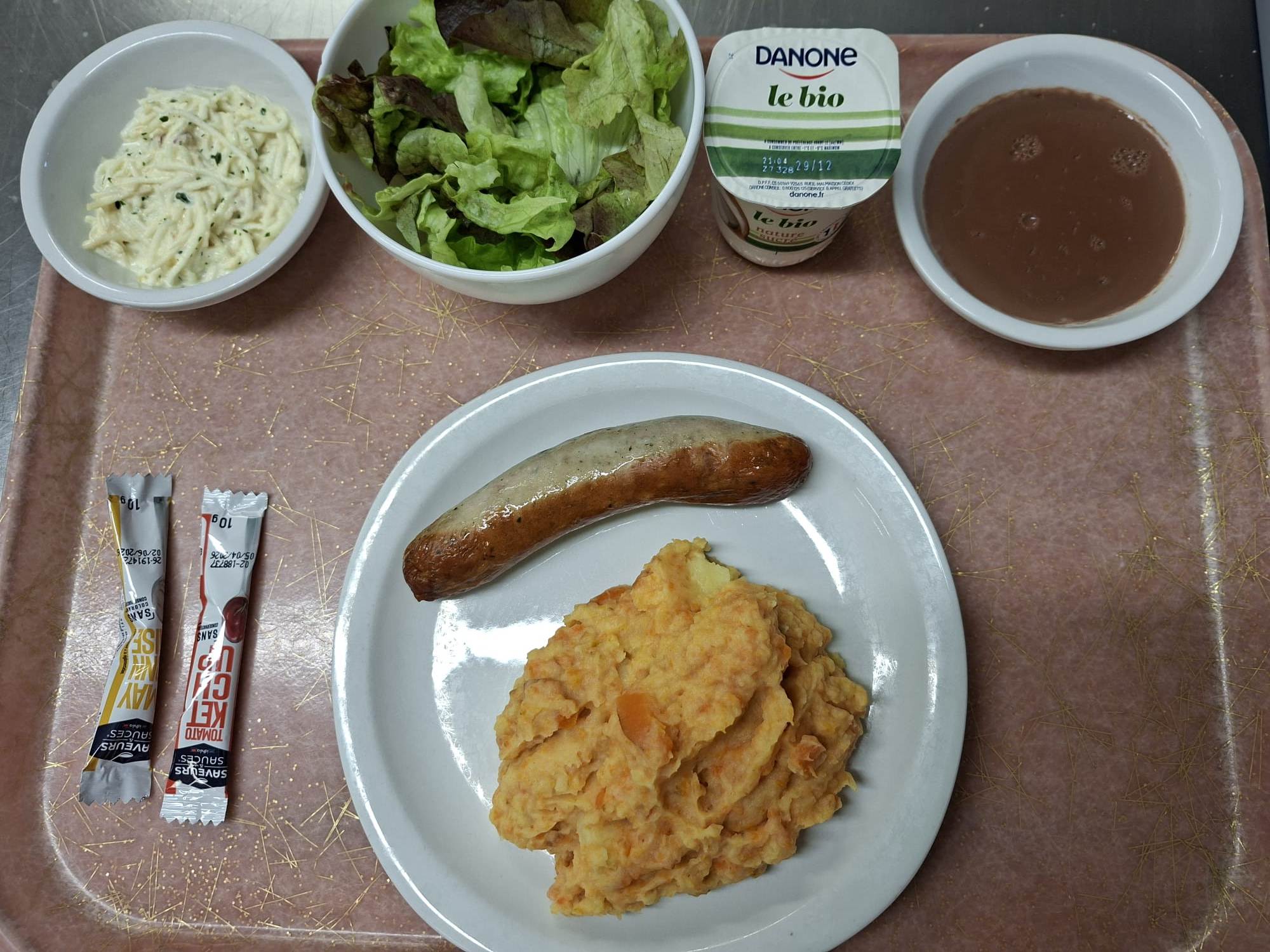 Plateau type repas du jour