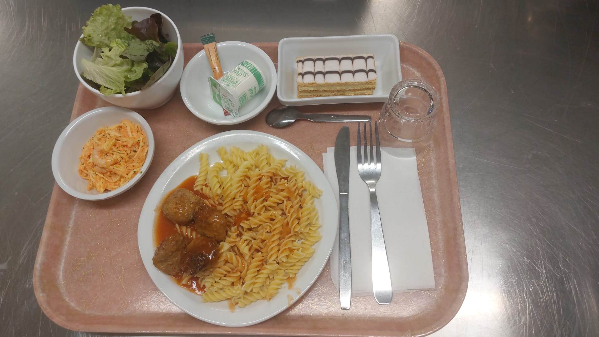 Plateau type repas du jour