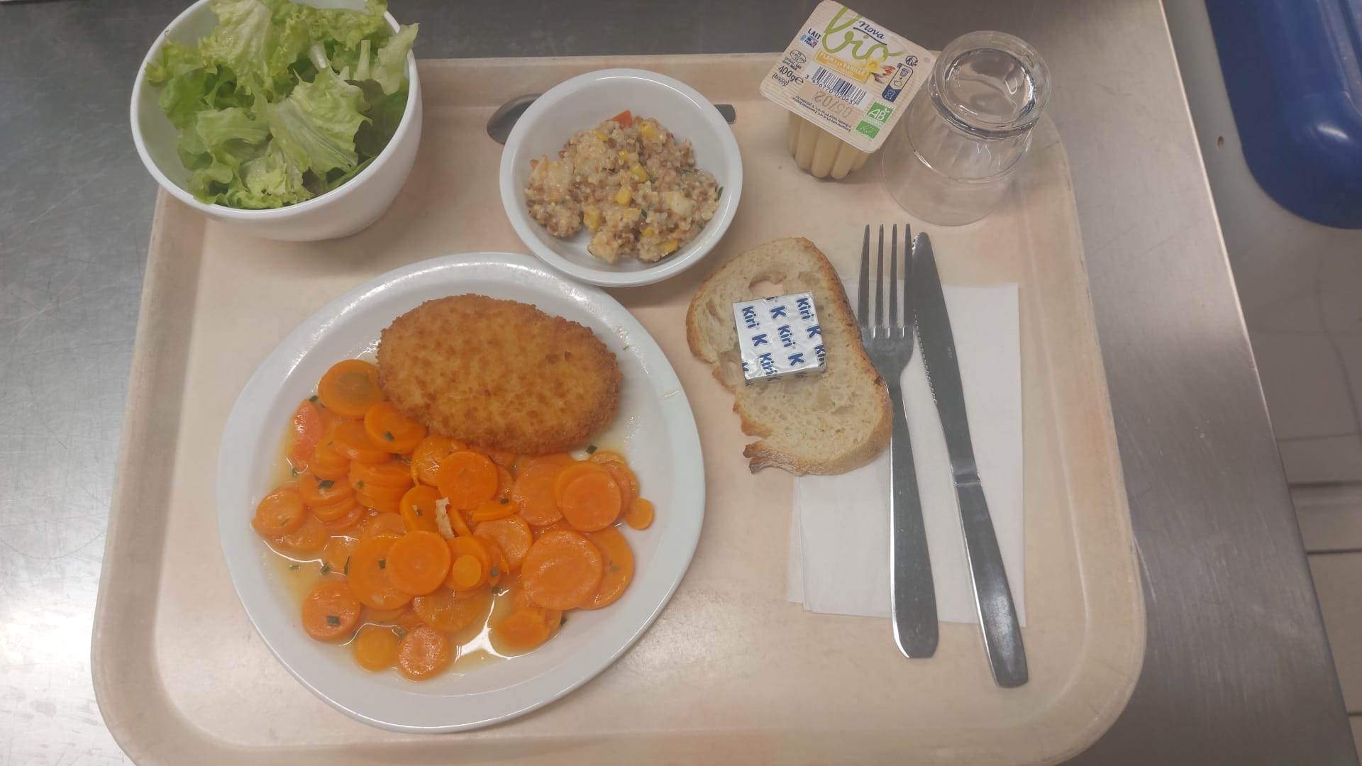 Plateau type repas du jour
