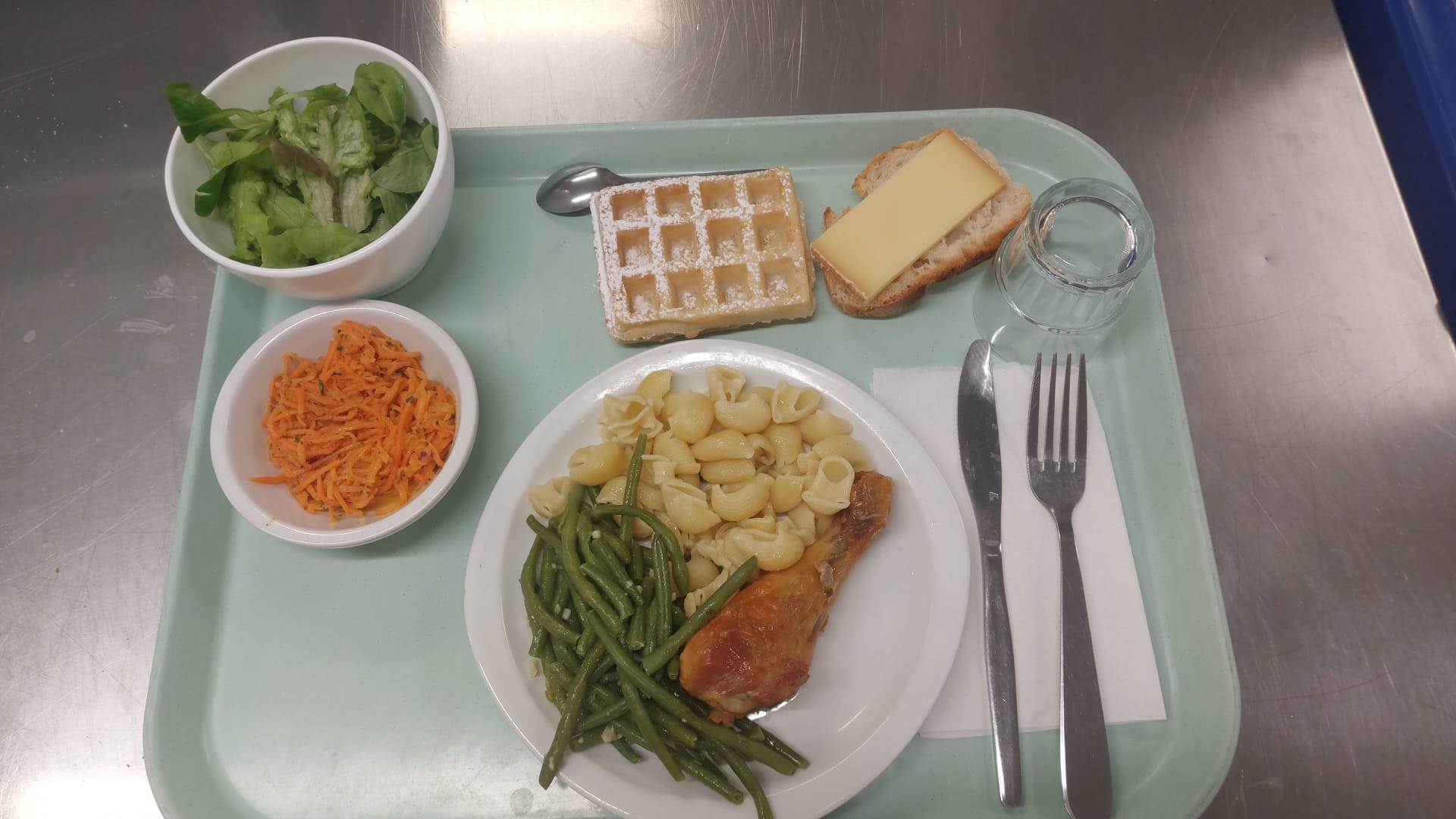 Plateau type repas du jour