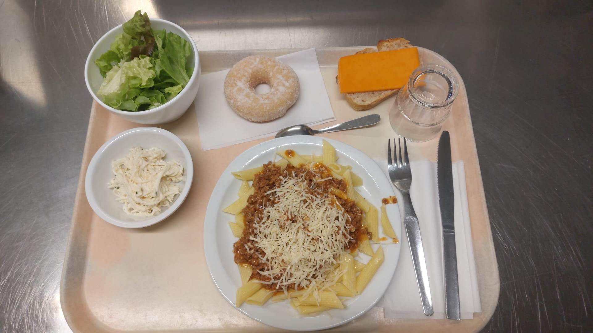 Plateau type repas du jour