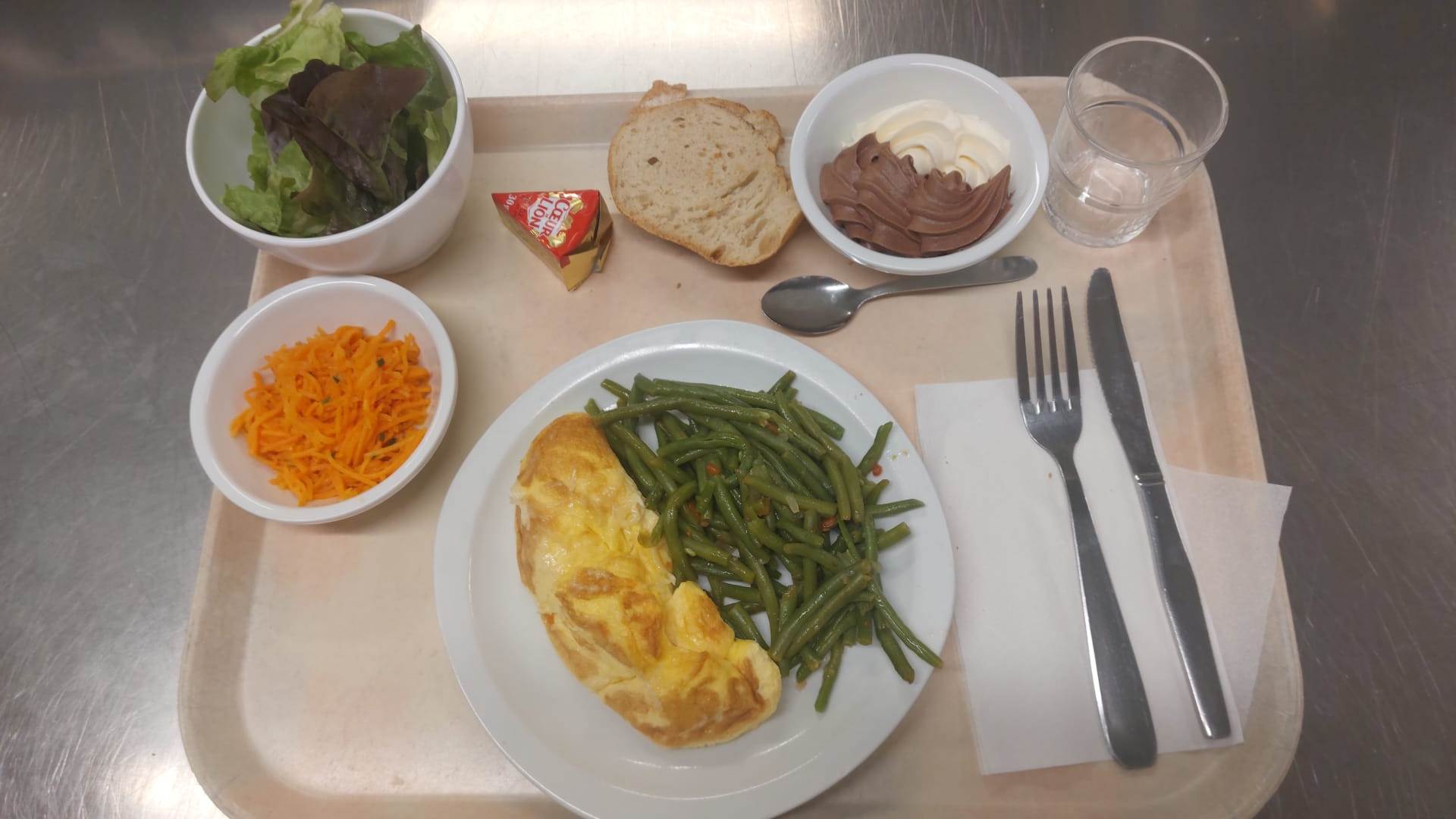 Plateau type repas du jour