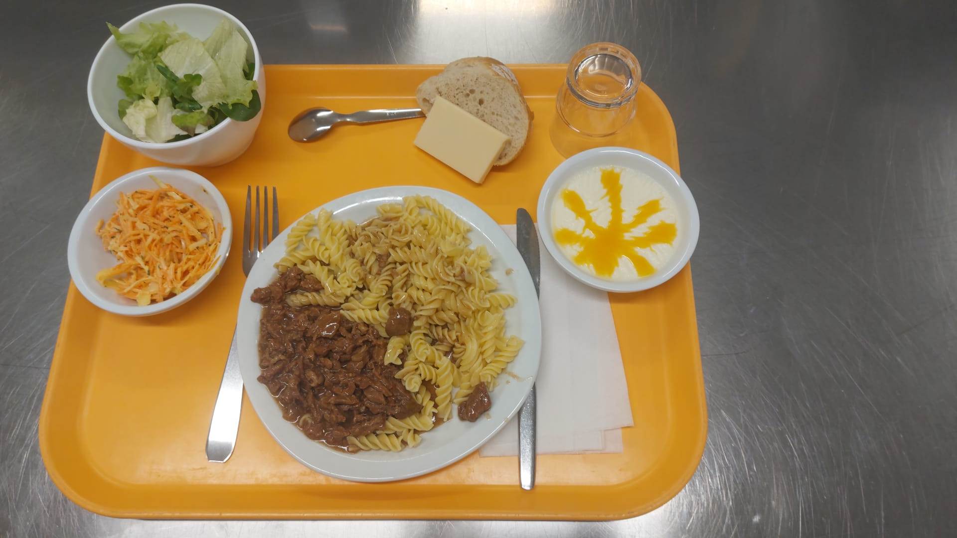 Plateau type repas du jour