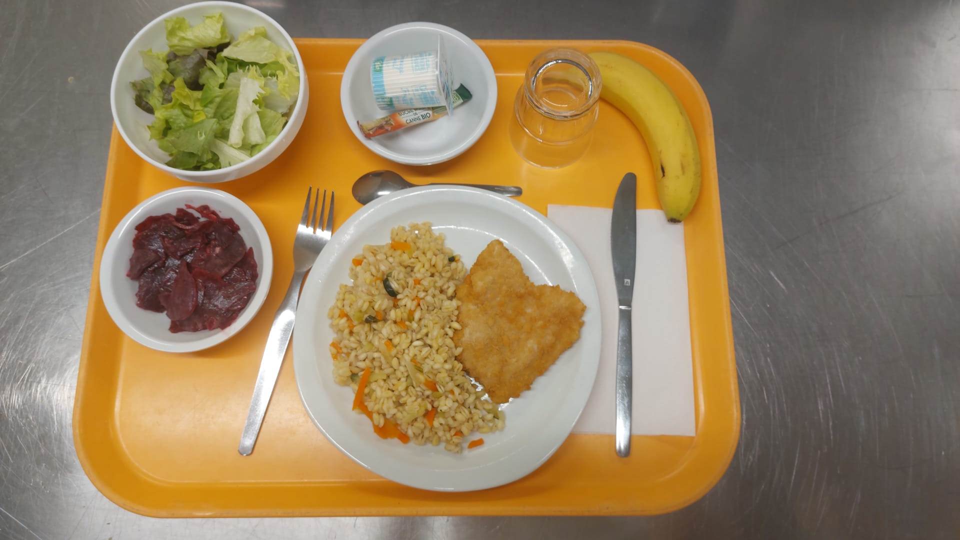 Plateau type repas du jour