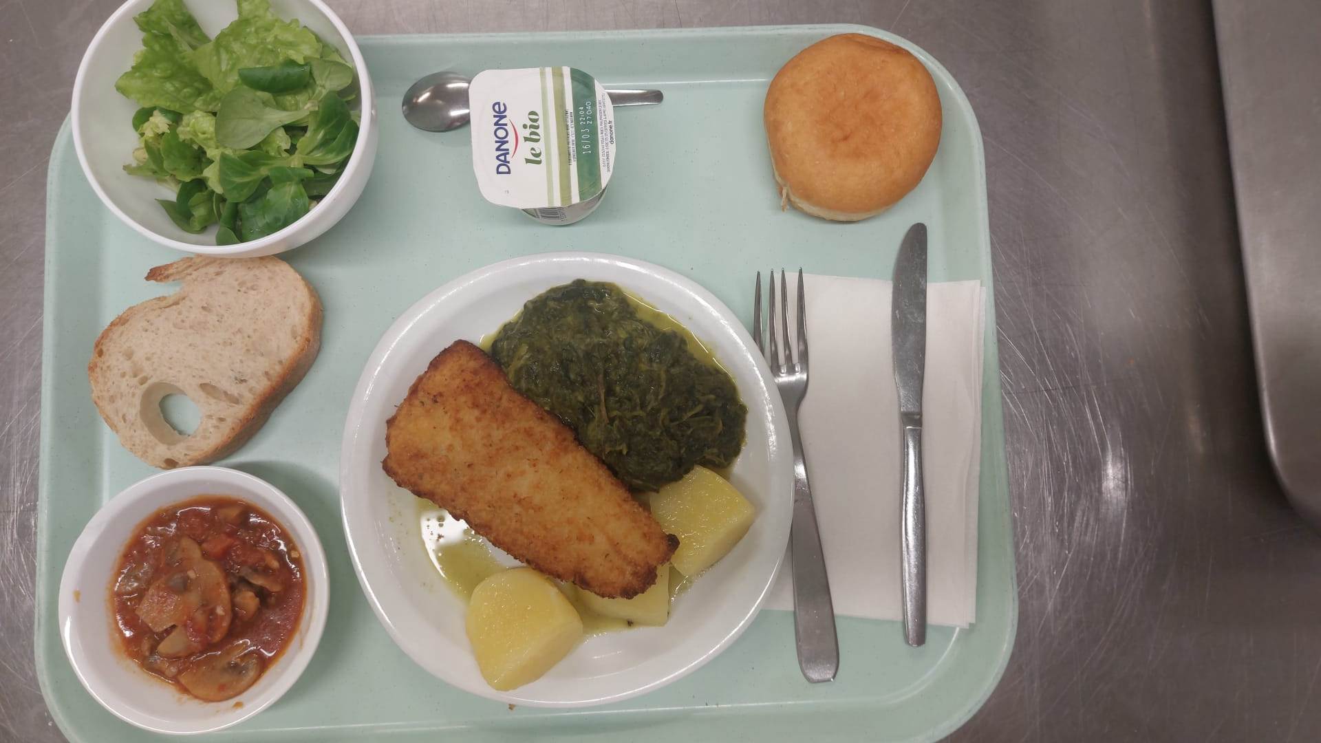 Plateau type repas du jour