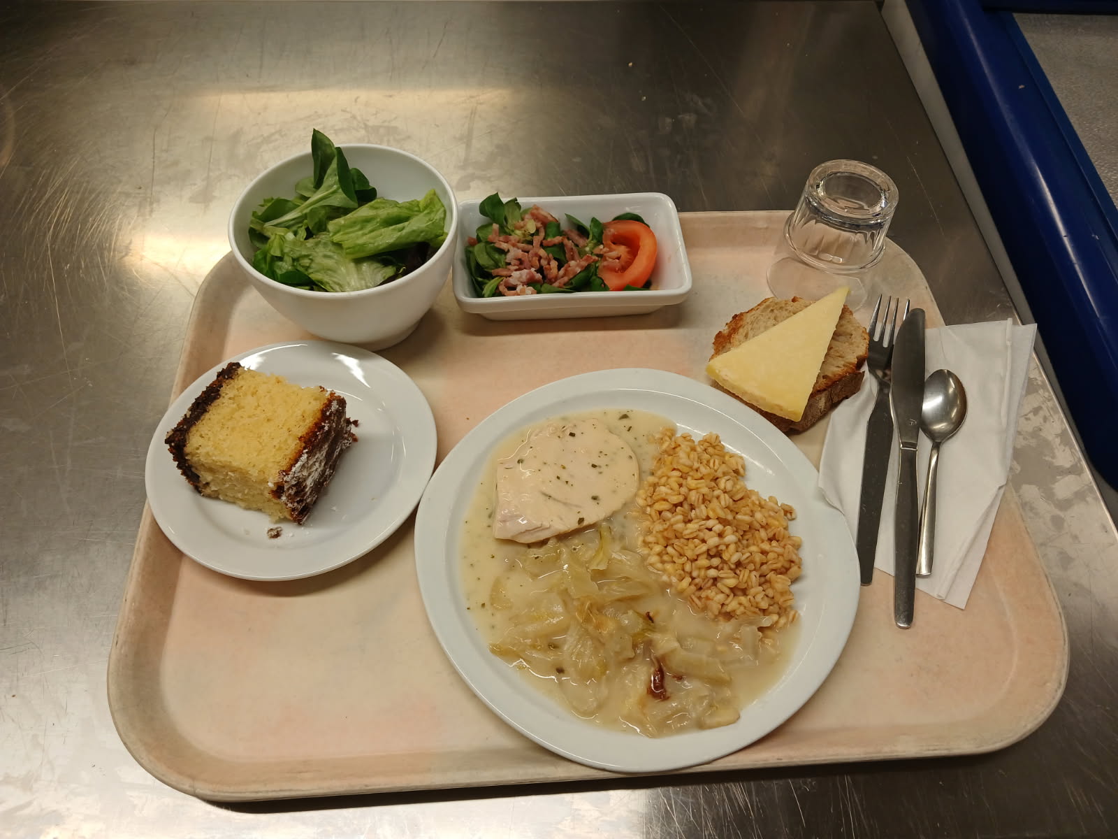 Plateau type repas du jour