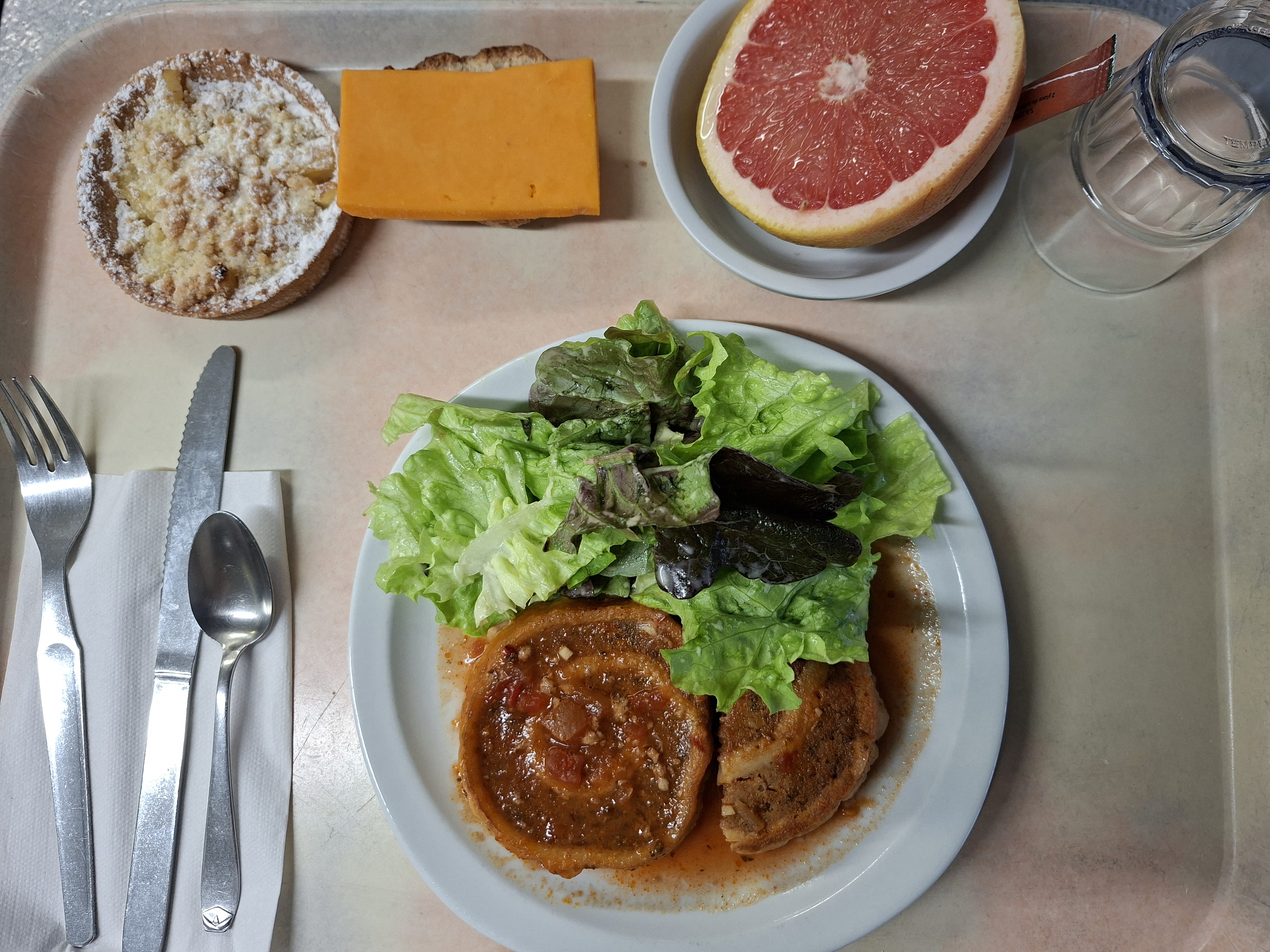 Plateau type repas du jour