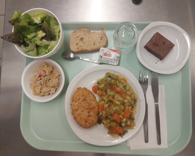 Plateau type repas du jour