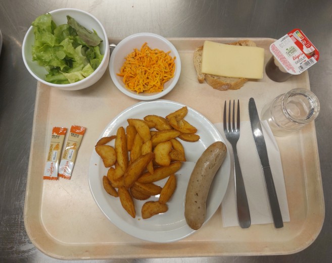 Plateau type repas du jour