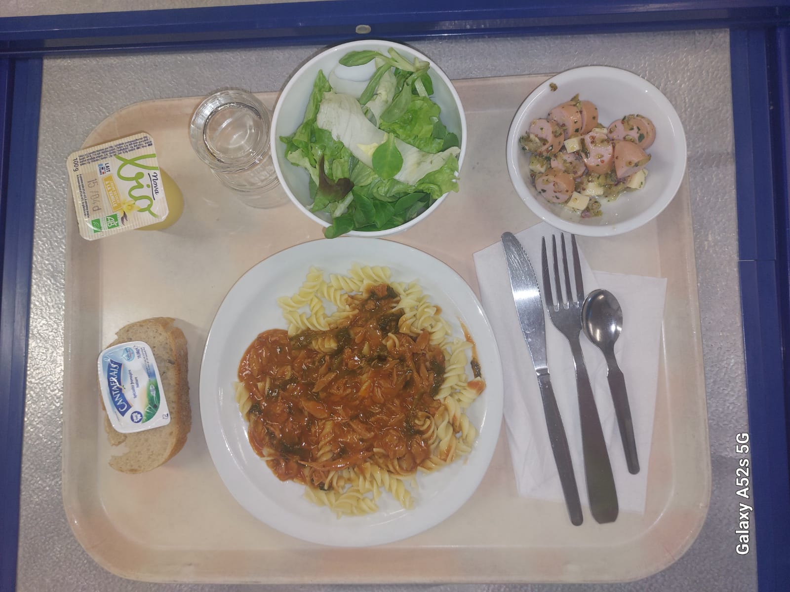 Plateau type repas du jour