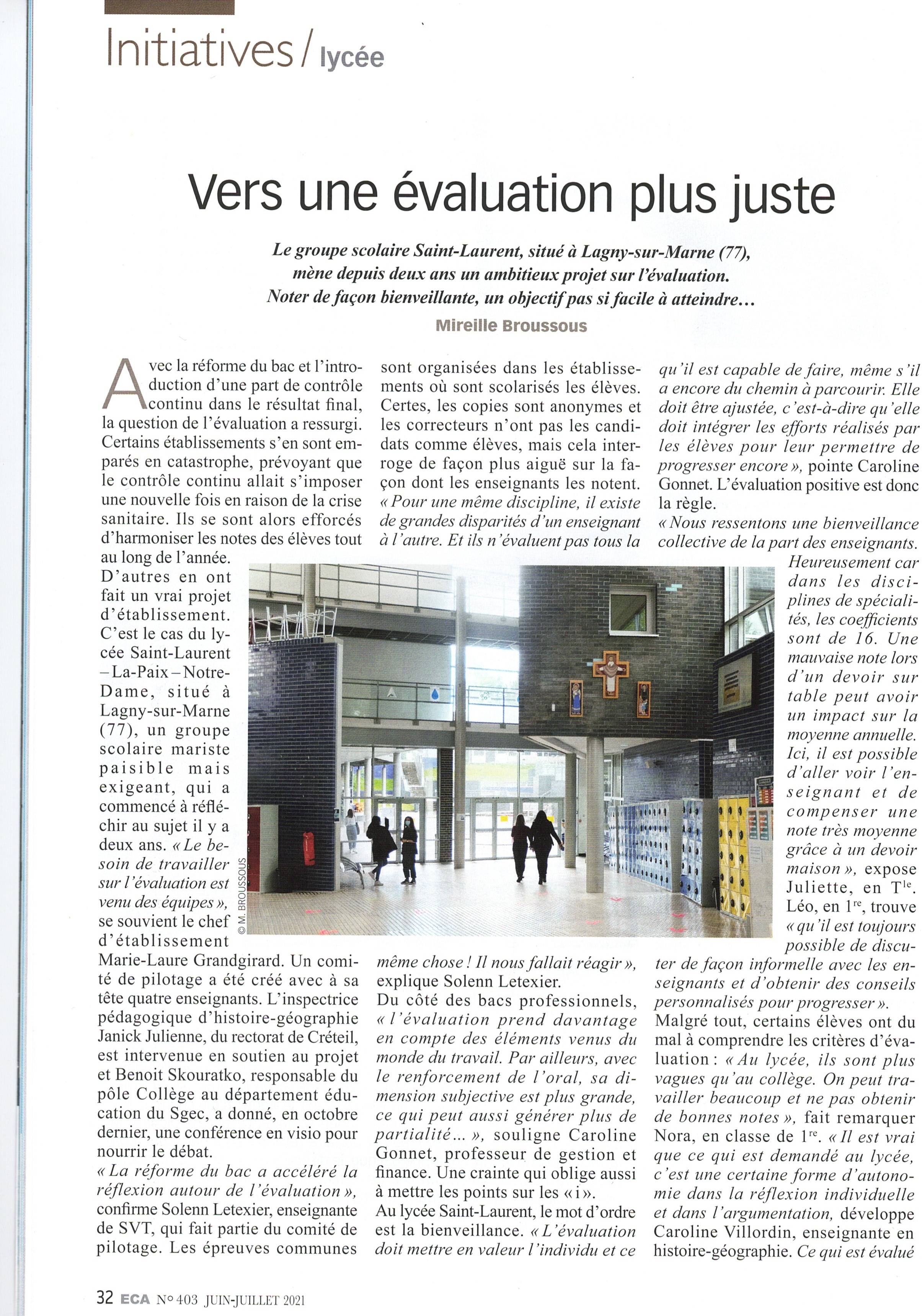 Evaluation au plus juste
