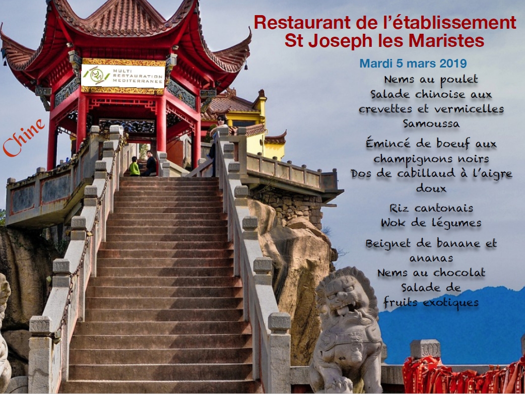 MENU SPÉCIAL CHINE
