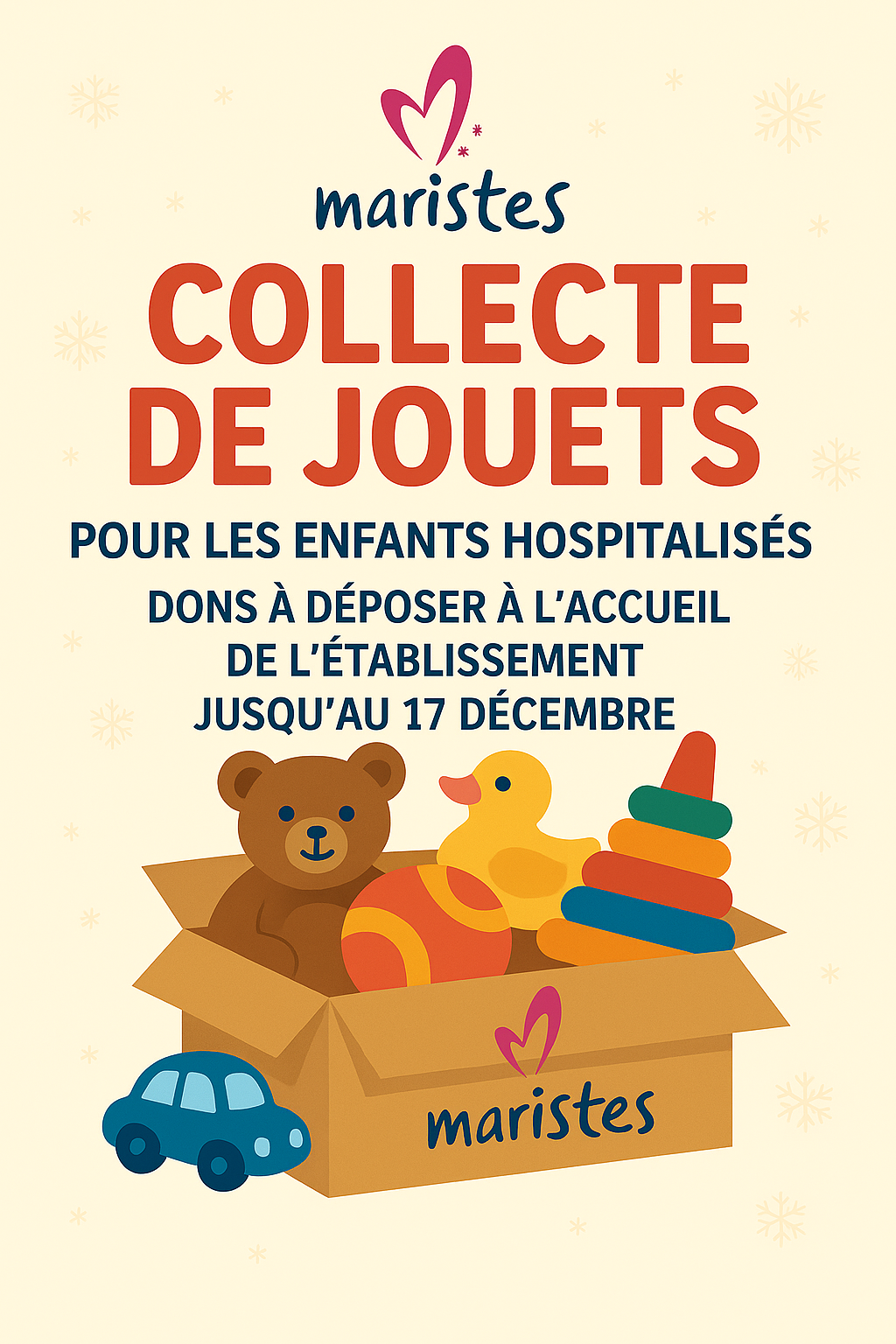 COLLECTE DE JOUETS POUR LES ENFANTS HOSPITALISES