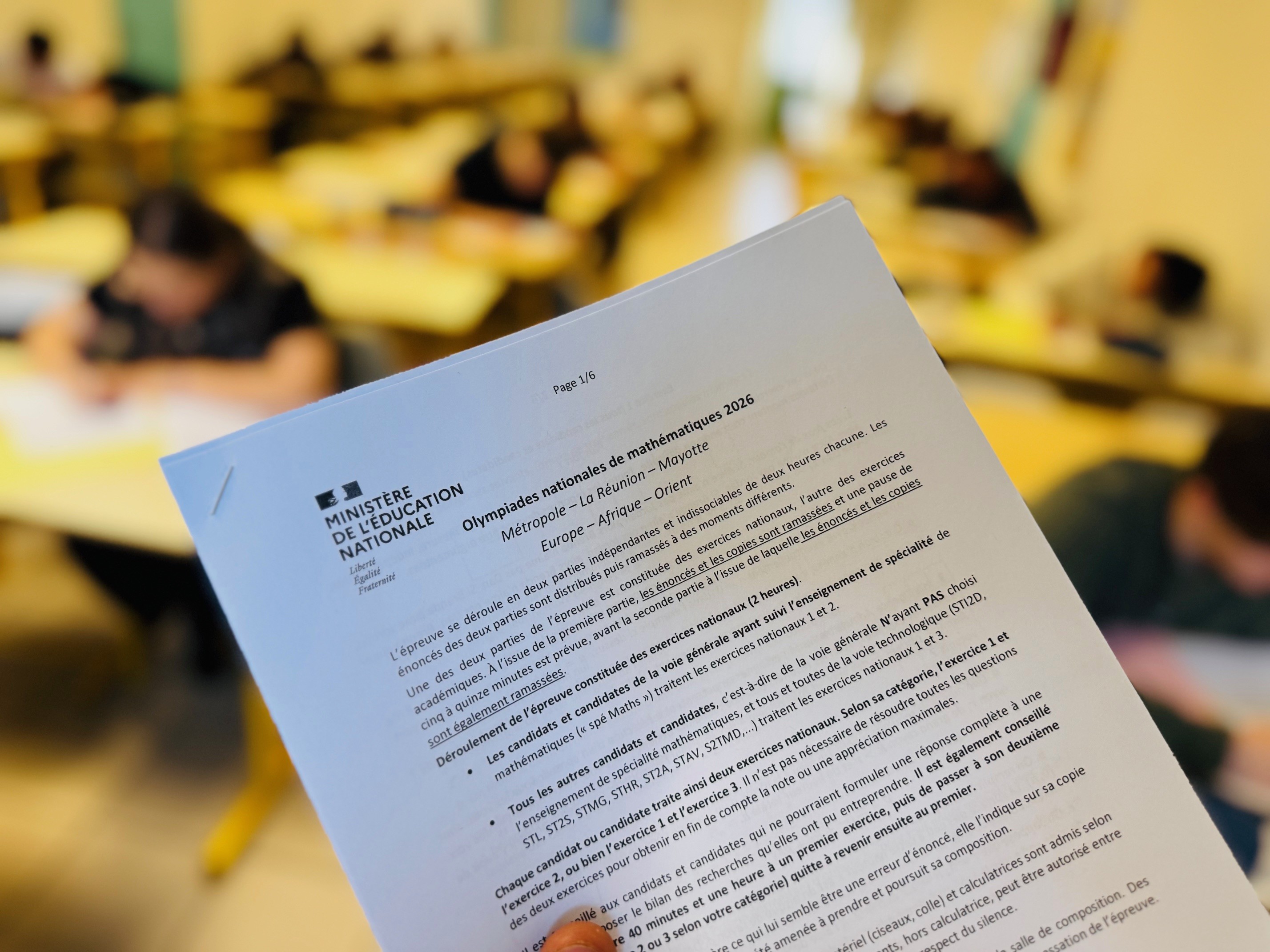 OLYMPIADES DE MATHEMATIQUES !