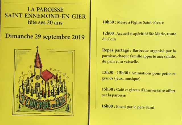 La Paroisse a 20 ans